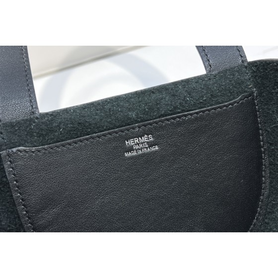 Pig's Nose Vegetable Basket Classic Black Silver In the loop-18cm waxed thread