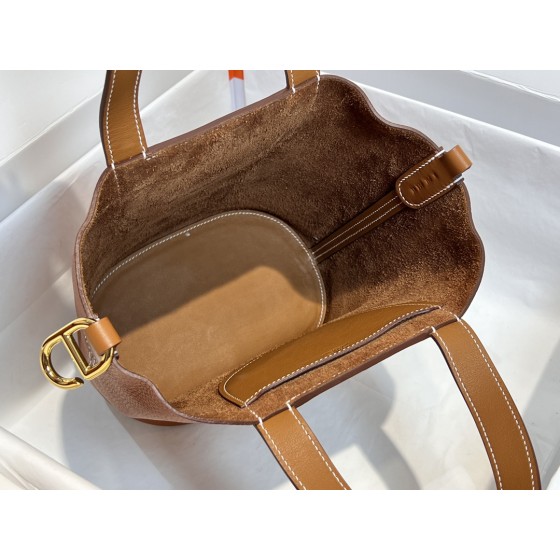 Pig's Nose Vegetable Basket Gold Brown Gold Buckle In the loop-18cm waxed thread