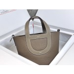 Pig's Nose Vegetable Basket Elephant Gray Silver Buckle In the loop-18cm Hand Sewn Wax Thread