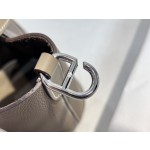 Pig's Nose Vegetable Basket Elephant Gray Silver Buckle In the loop-18cm Hand Sewn Wax Thread