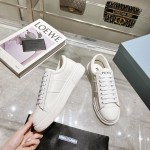 Prada thick sole small white shoes