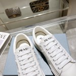 Prada thick sole small white shoes
