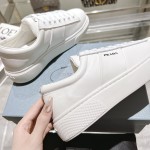 Prada thick sole small white shoes