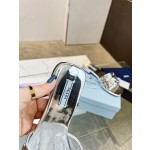 Prada Riveted Metal Heel Sandals