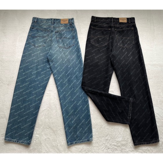 Balenciaga versatile bullet screen denim pants
