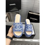 CHANEL Full Leather Silk Face Thick Sole Cookie Shoes