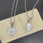 Crow Heart Circle Skull Necklace