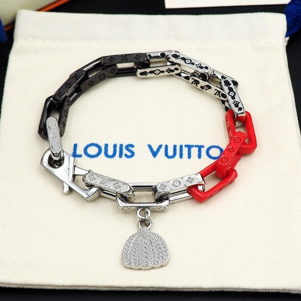LOUIS VUITTON YK Monogram Chain bracelet with pumpkin shaped decoration