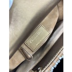 DIOR Princess Diana's Three Grid Series Embroidery Full Diamond Gold