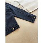 Drew House Rose Skeleton Pirate Embroidered Printed Denim Flocking Coat