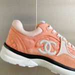 CHANEL twill woolen patchwork casual sports shoes