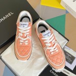 CHANEL twill woolen patchwork casual sports shoes