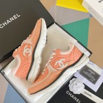 CHANEL twill woolen patchwork casual sports shoes