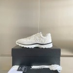 CHANEL twill woolen patchwork casual sports shoes