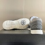 CHANEL twill woolen patchwork casual sports shoes