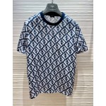 Fendi Technology Mesh AOP Round Neck Short Sleeve