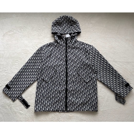 Dior Bullet Screen Jacquard Charge Coat Windbreaker Coat