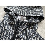 Dior Bullet Screen Jacquard Charge Coat Windbreaker Coat