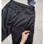 Prada's Back Hip Iron Brand Triangle Standard Workwear Casual Pants