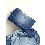 CHANEL's latest denim 22 bag shopping bag 3261