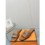 Hermes Kelly buckle up slippers