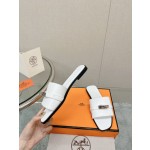 Hermes Kelly buckle up slippers