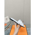 Hermes Kelly buckle up slippers