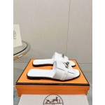 Hermes Kelly buckle up slippers