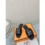 Hermes Kelly buckle up slippers
