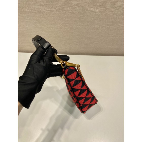 Prada embroidered triangular bag 🎉 1BC543