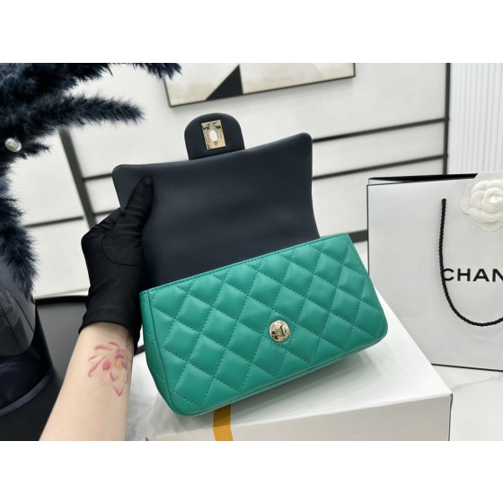 CHANEL 23P Latest Mini CF Handle Handbag AS2431 Contrast Sheepskin