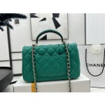 CHANEL 23P Latest Mini CF Handle Handbag AS2431 Contrast Sheepskin
