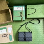 GUCCI button double G printing GG messenger bag model: 745679
