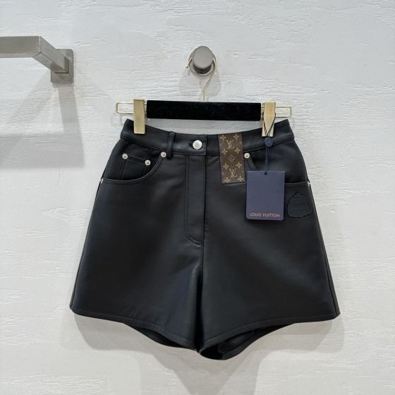 Louis Vuitton leather shorts