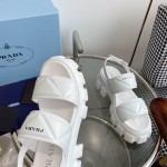 Prada tire serrated muffin thick sole sandals