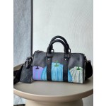 LOUIS VUITTON Pumpkin Print YK KEEPALL 25 Handbag M46437