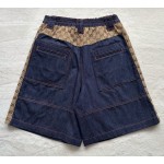GUCCI patterned denim shorts