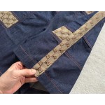 GUCCI patterned denim shorts