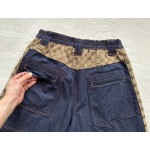 GUCCI patterned denim shorts
