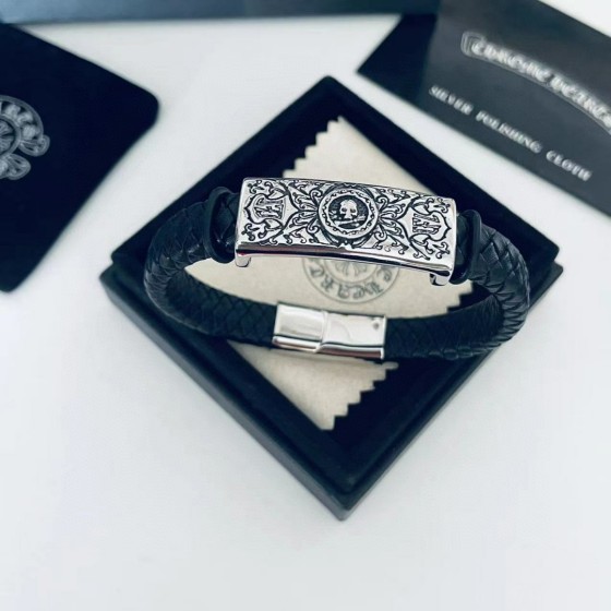 Crow Heart Skull Skin Rope Bracelet