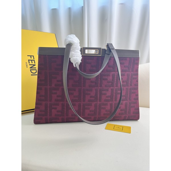 FENDI Peekaboo X-Tote handbag embroidered Tote model number: 1819