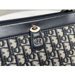 Dior KEY handbag with blue Oblique print 0066#