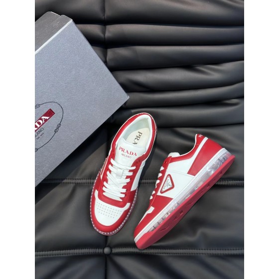 Prada men's leather sports shoes