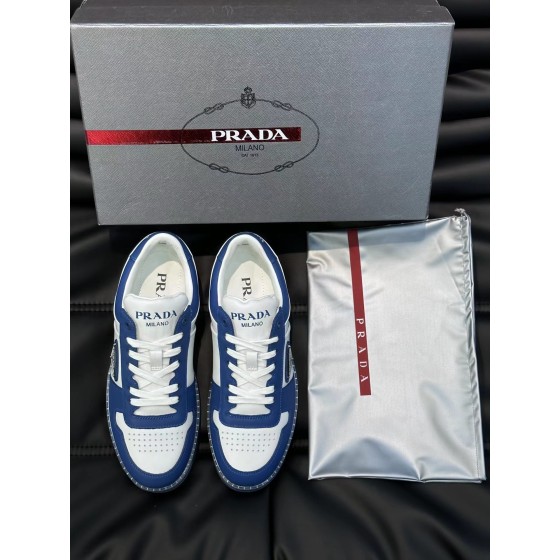 Prada men's leather sports shoes