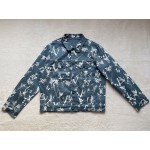 Louis Vuitton... leaf patterned denim jacket jacket jacket