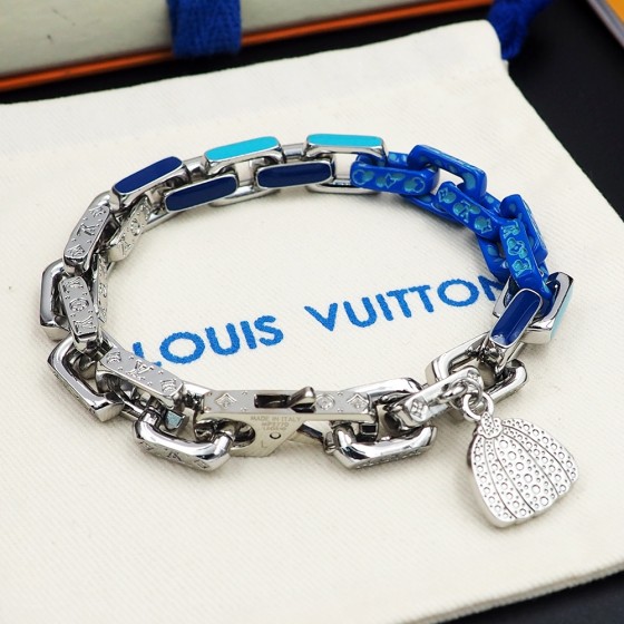 LOUIS VUITTON YK Monogram Chain bracelet with pumpkin shaped decoration