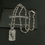 Croix Classic Skull Head Emerald Pendant