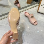 Hermes genuine leather outsole, combined with small square heels