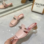 Hermes genuine leather outsole, combined with small square heels