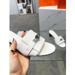 Hermes genuine leather outsole, combined with small square heels